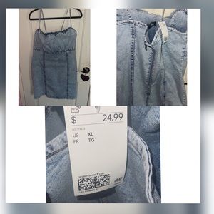 Acid Wash Jean Dress with back zipper